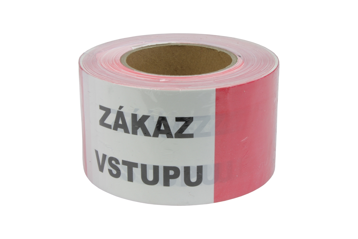 páska varovací červeno-bílá ZÁKAZ VSTUPU, 250m - Hlavní obrázek