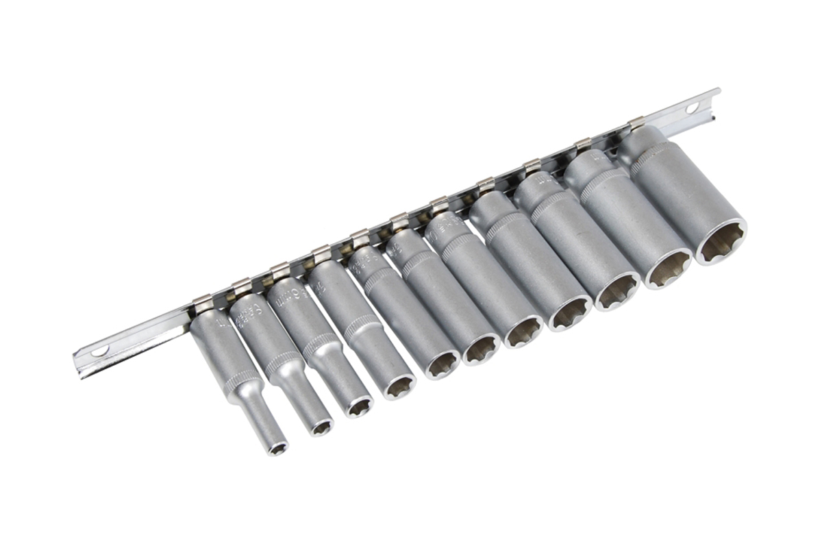 hlavice nástrčné 1/4", Super-Lock 4 - 13 mm, prodloužené, sada 11 dílů - Hlavní obrázek