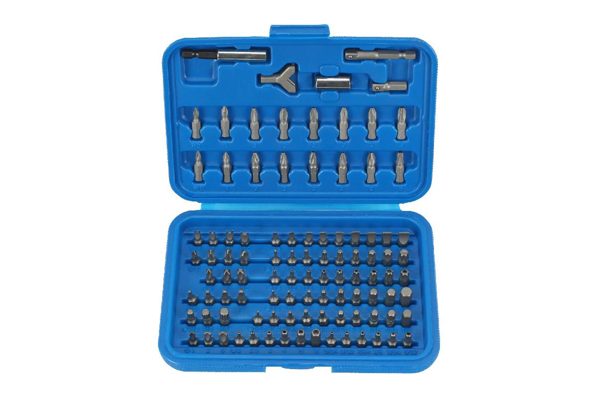 bity 1/4", PL - PH - PZ - Inbus - Torx - speciální, sada 100 dílů - Hlavní obrázek