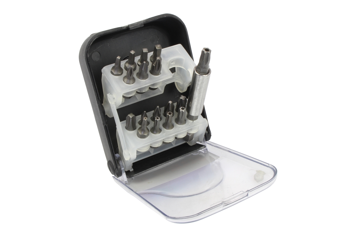 bity 1/4", PH - PZ - Torx - Robertson, S2, sada 18 dílů - Hlavní obrázek