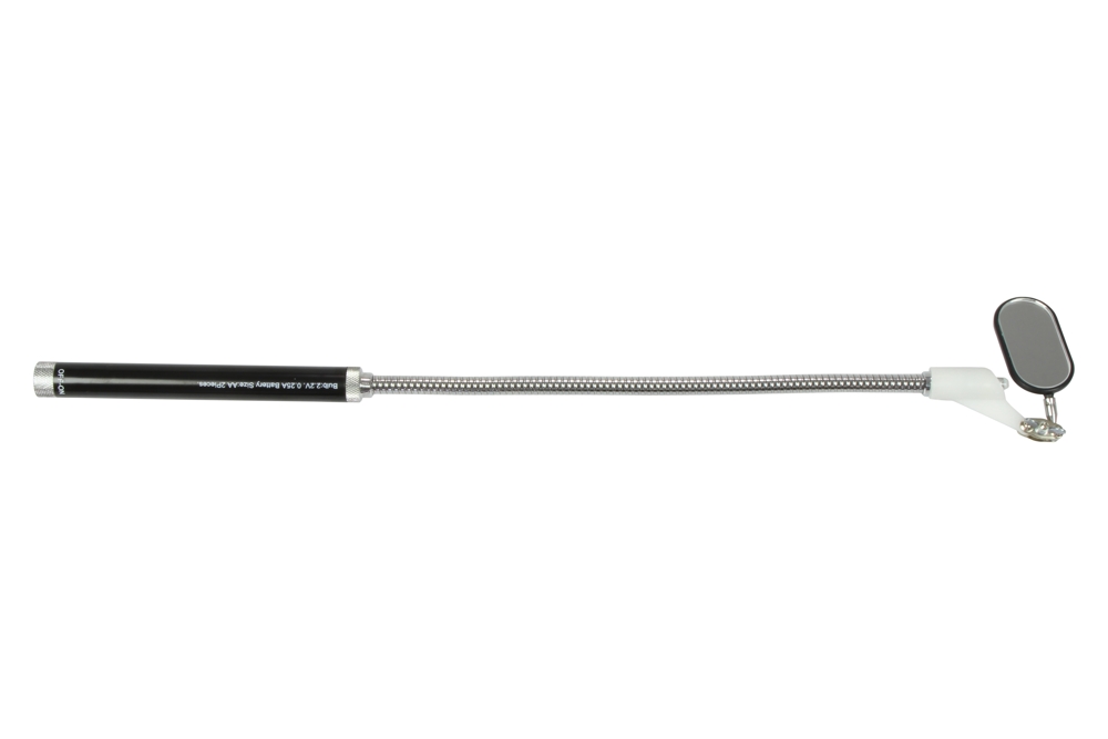 zrcátko inspekční 25 x 50 mm, délka 530 mm, ohebné, s osvětlením - Hlavní obrázek