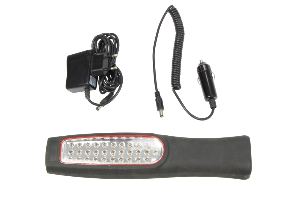 lampa montážní akumulátorová, 30 + 5 LED, 230 V, autokonektor 12 V - Hlavní obrázek