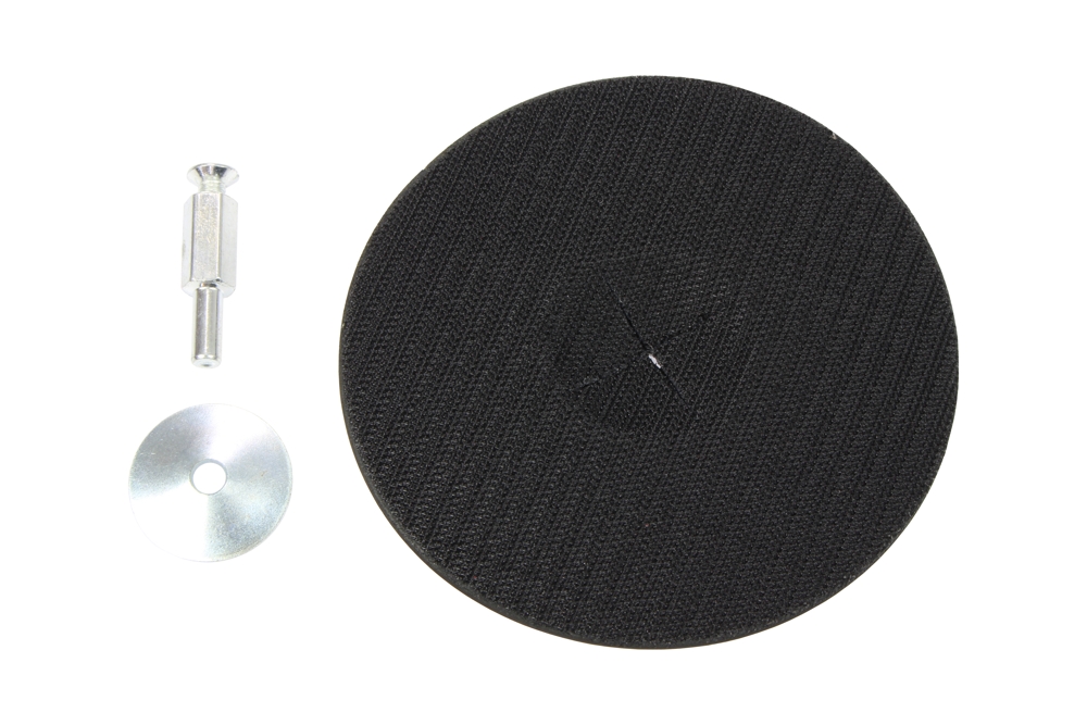 unašeč se suchým zipem, gumový, průměr 125 mm, dřík 6 mm - Hlavní obrázek