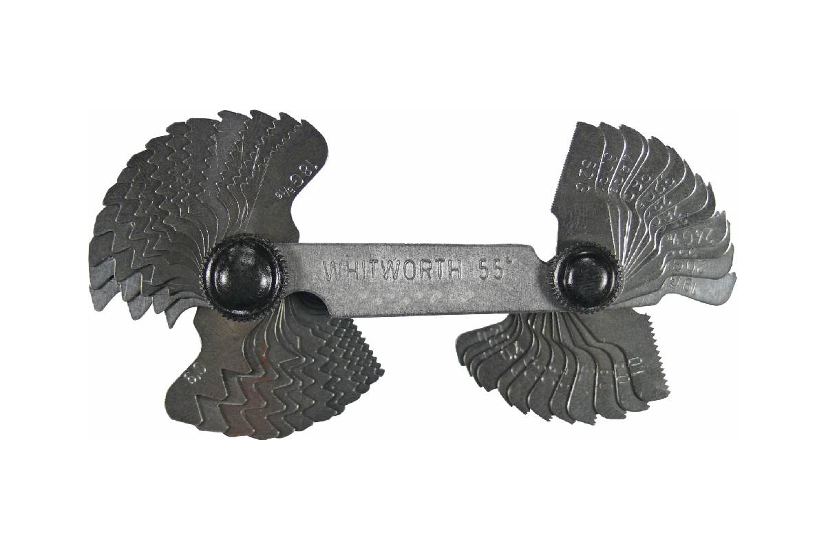 měrky závitové, metrické 0,25 - 6,0 mm, Whitwort 4 - 62 G, 52 plátků - Hlavní obrázek