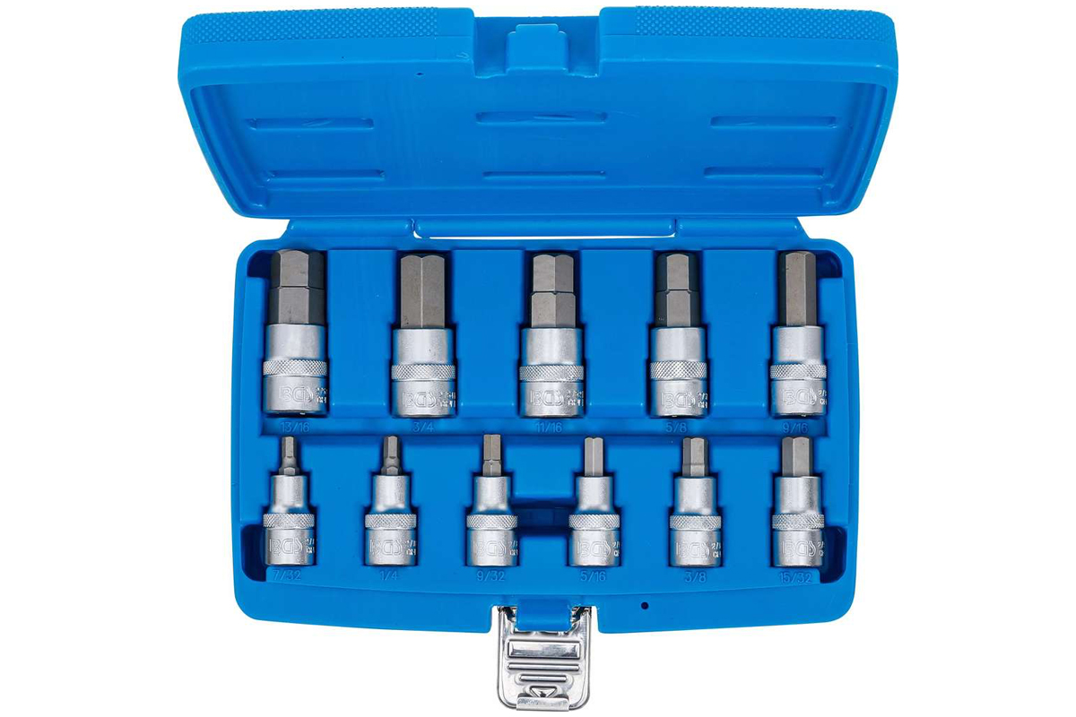 hlavice zástrčné 1/2", Inbus 7/32" - 3/4", sada 11 dílů - Hlavní obrázek