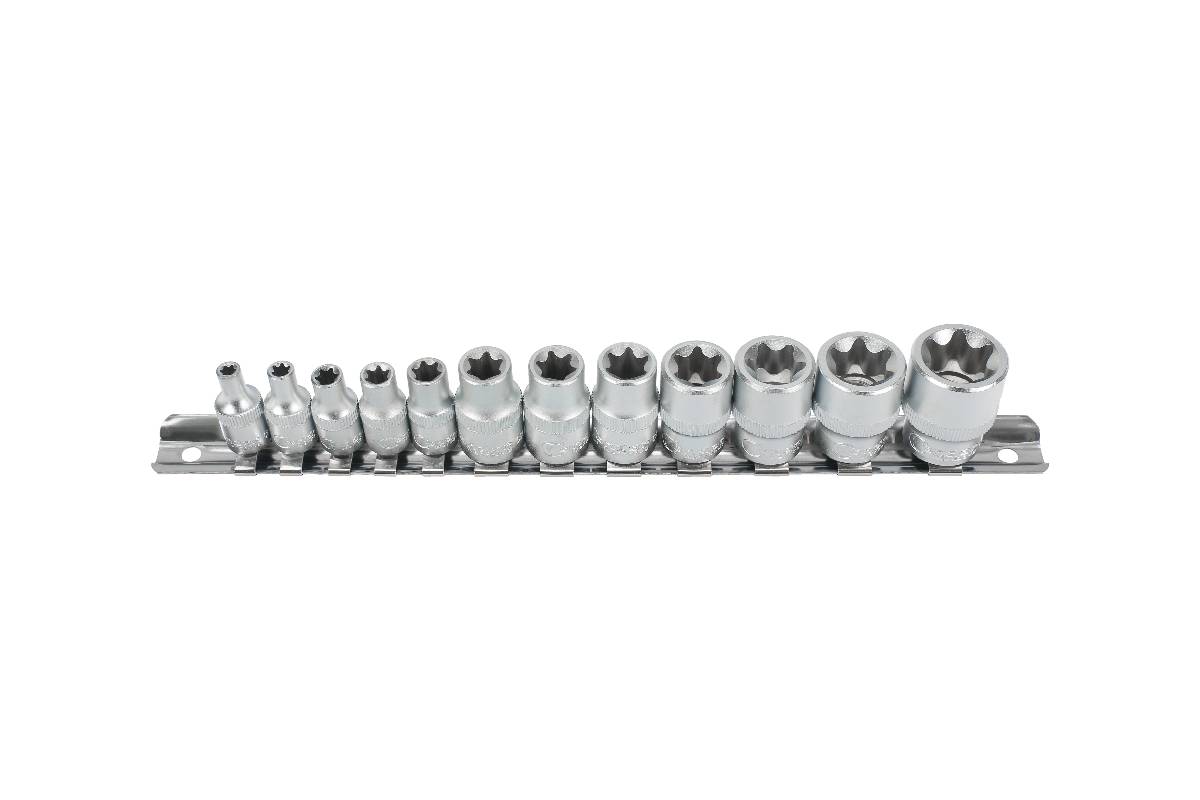 hlavice nástrčné 1/4" - 3/8", E-profil E4 - E20, sada 12 dílů - Hlavní obrázek