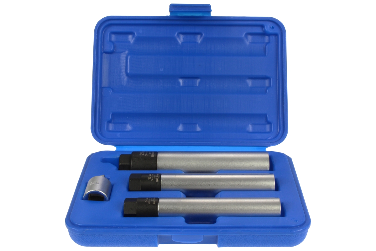 hlavice nástrčné 3/8", 12ti hran 14 - 21 mm, prodloužené, torzní, sada 4 díly - VÝPRODEJ - Hlavní obrázek