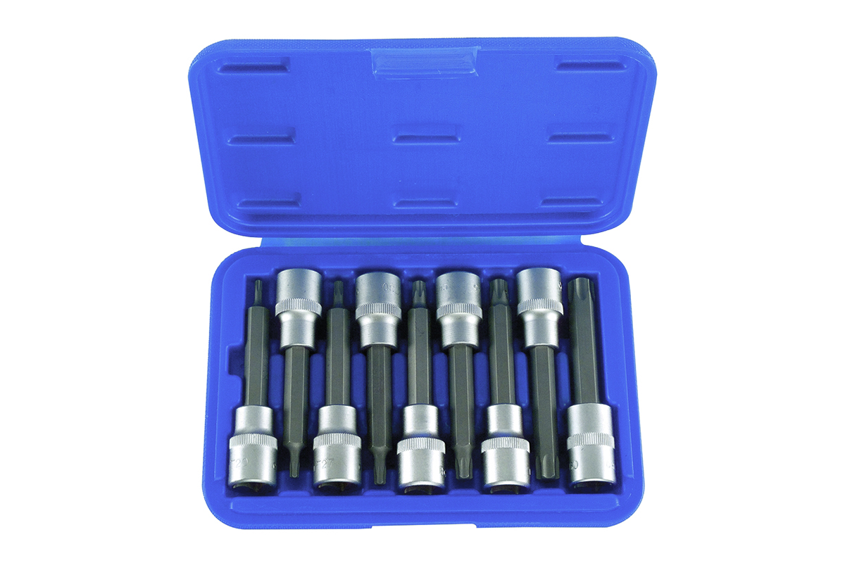 hlavice zástrčné 1/2", Torx T20 - 60, délka 100 mm, sada 9 dílů - Hlavní obrázek