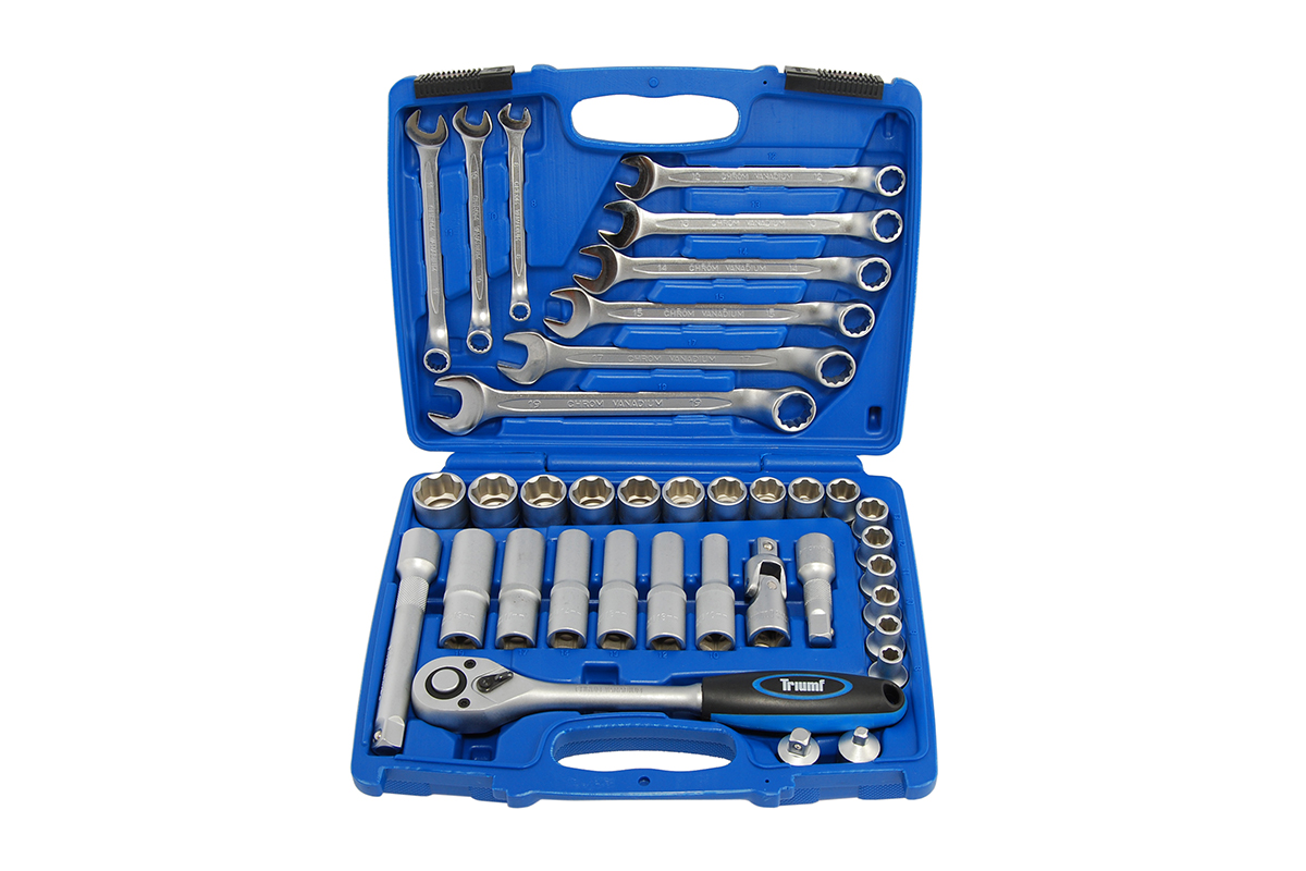 gola sada 1/2", Super-Lock 8 - 24 mm, klíče očkoploché 8 - 19 mm, 37 dílů - Hlavní obrázek