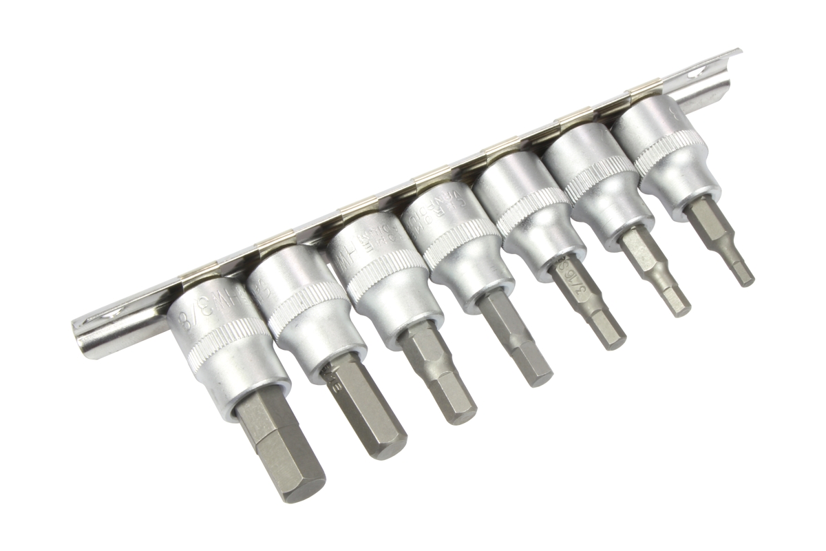 hlavice zástrčné 3/8", Inbus 1/8" - 3/8", sada 7 dílů - Hlavní obrázek