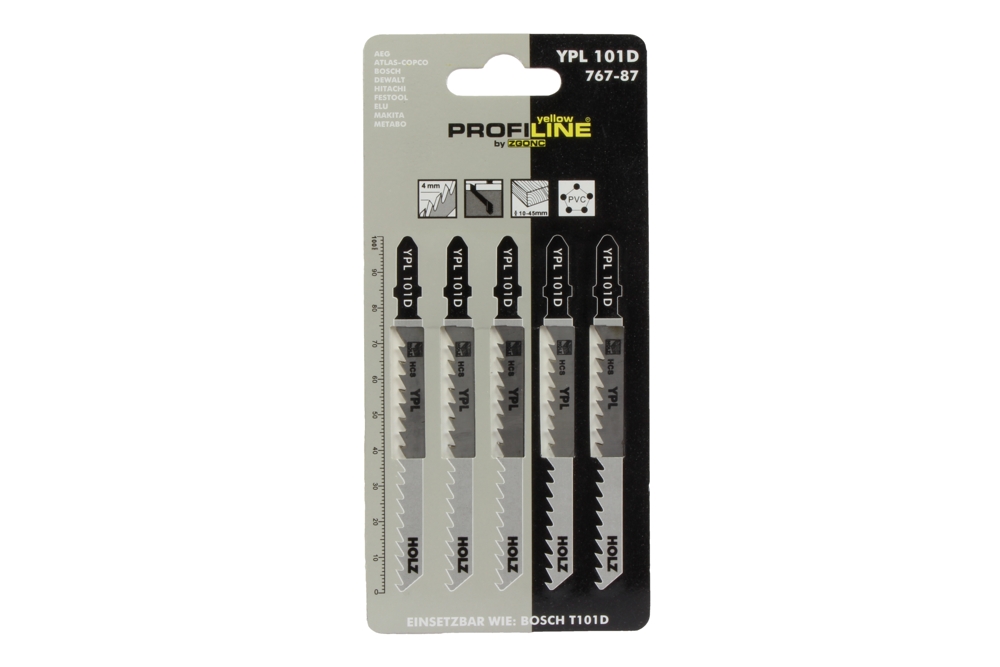 pilový plátek do přímočaré pily 4,0 mm - 6zubů / 25x75 mm, dřevo,PVC - Hlavní obrázek