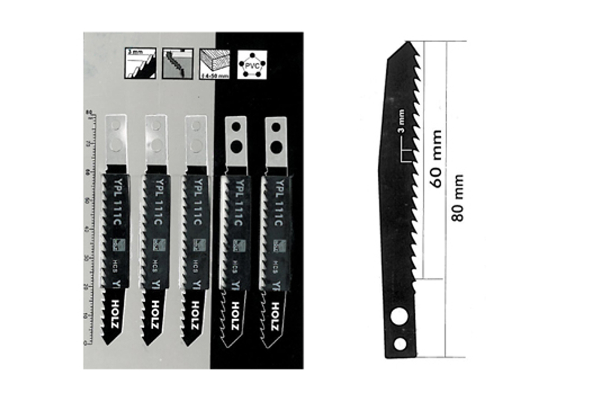 pilový plátek do přímočaré pily 3,0 mm - 8zubů / 25x65 mm, dřevo,PVC - Hlavní obrázek