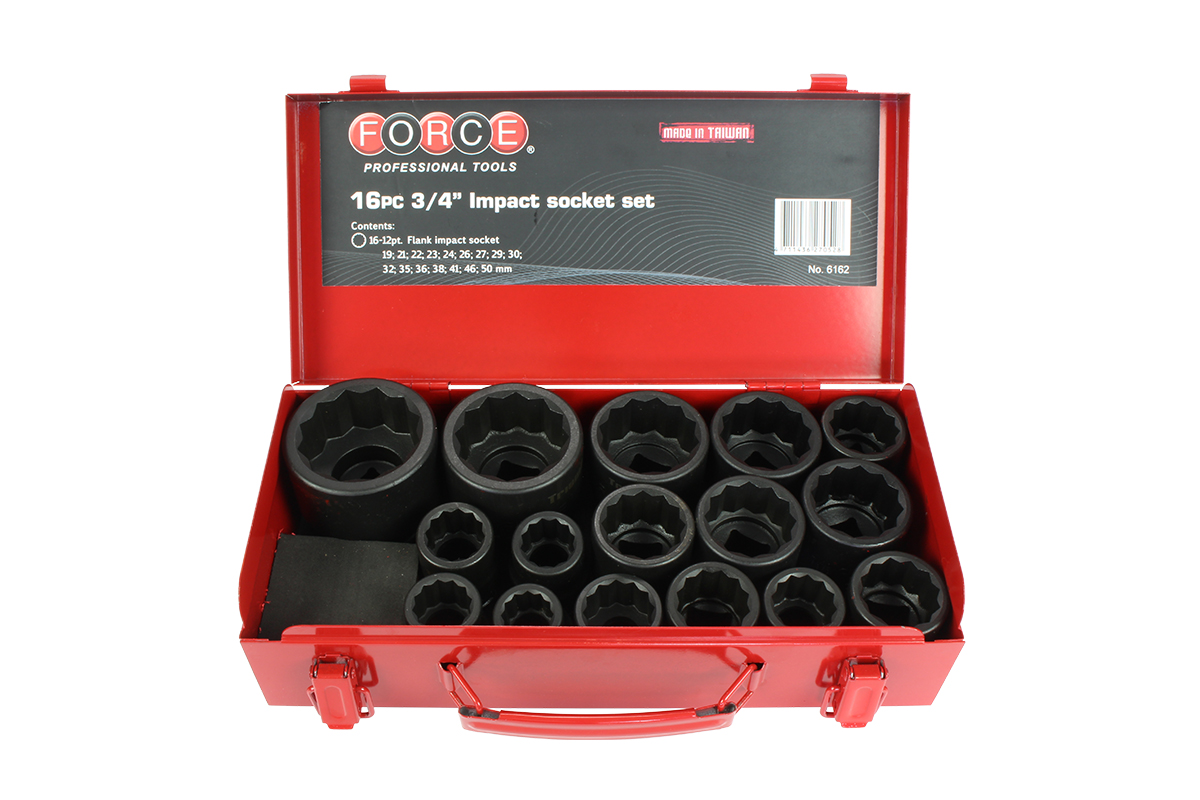 hlavice nástrčné 3/4", 12ti hran 19 - 50 mm, tvrzené, sada 16 dílů - Hlavní obrázek