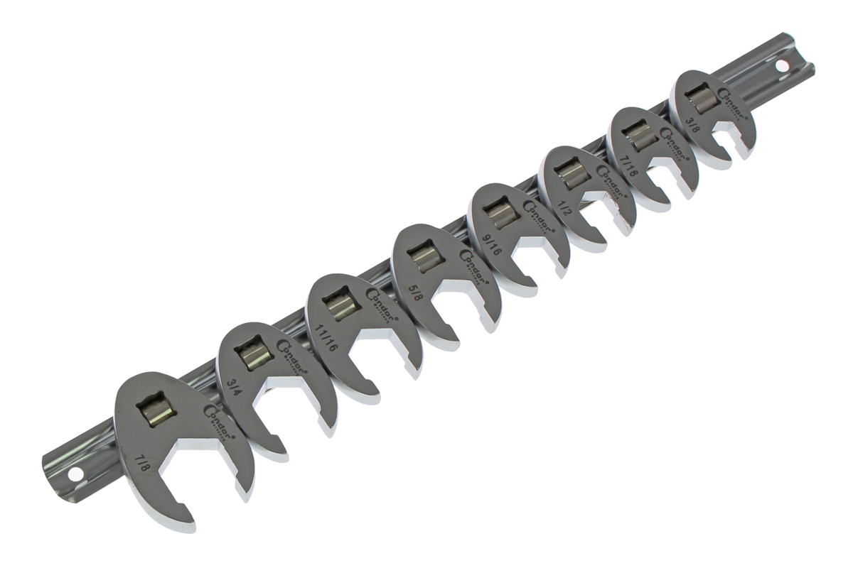 hlavice 3/8", klíč otevřený 6ti hran 3/8" - 7/8", sada 8 dílů - Hlavní obrázek