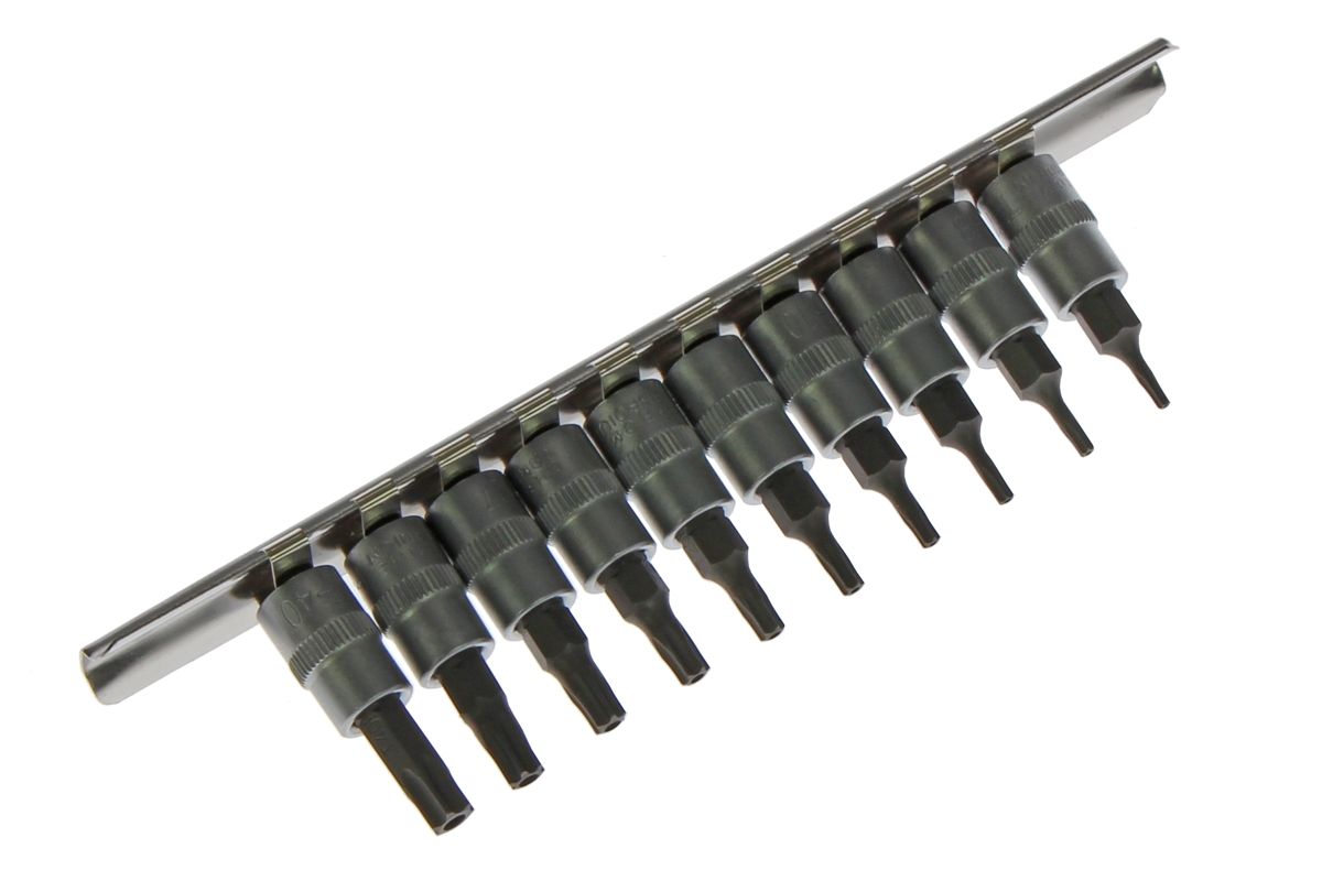 hlavice zástrčné 1/4", Torx T7 - T40, vrtané, sada 10 dílů - Hlavní obrázek