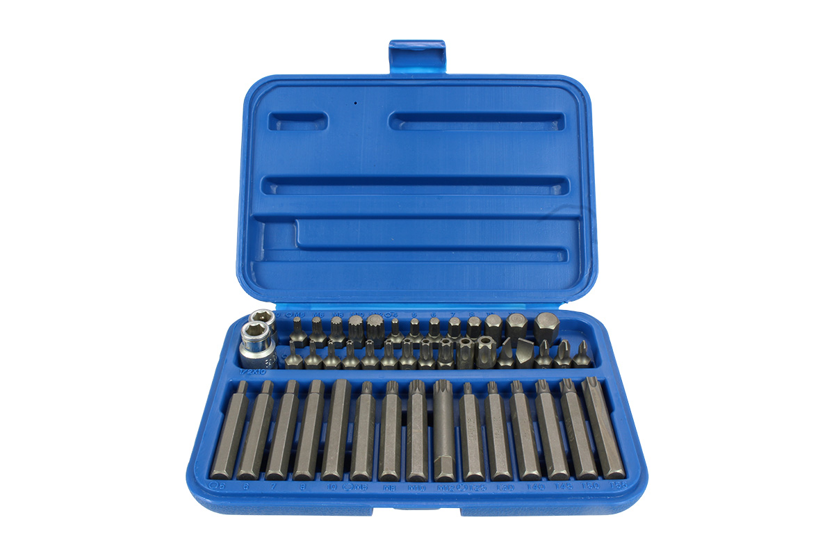 bity 10 mm, PL - PH - Inbus - Torx - XZN, sada 46 dílů - Hlavní obrázek