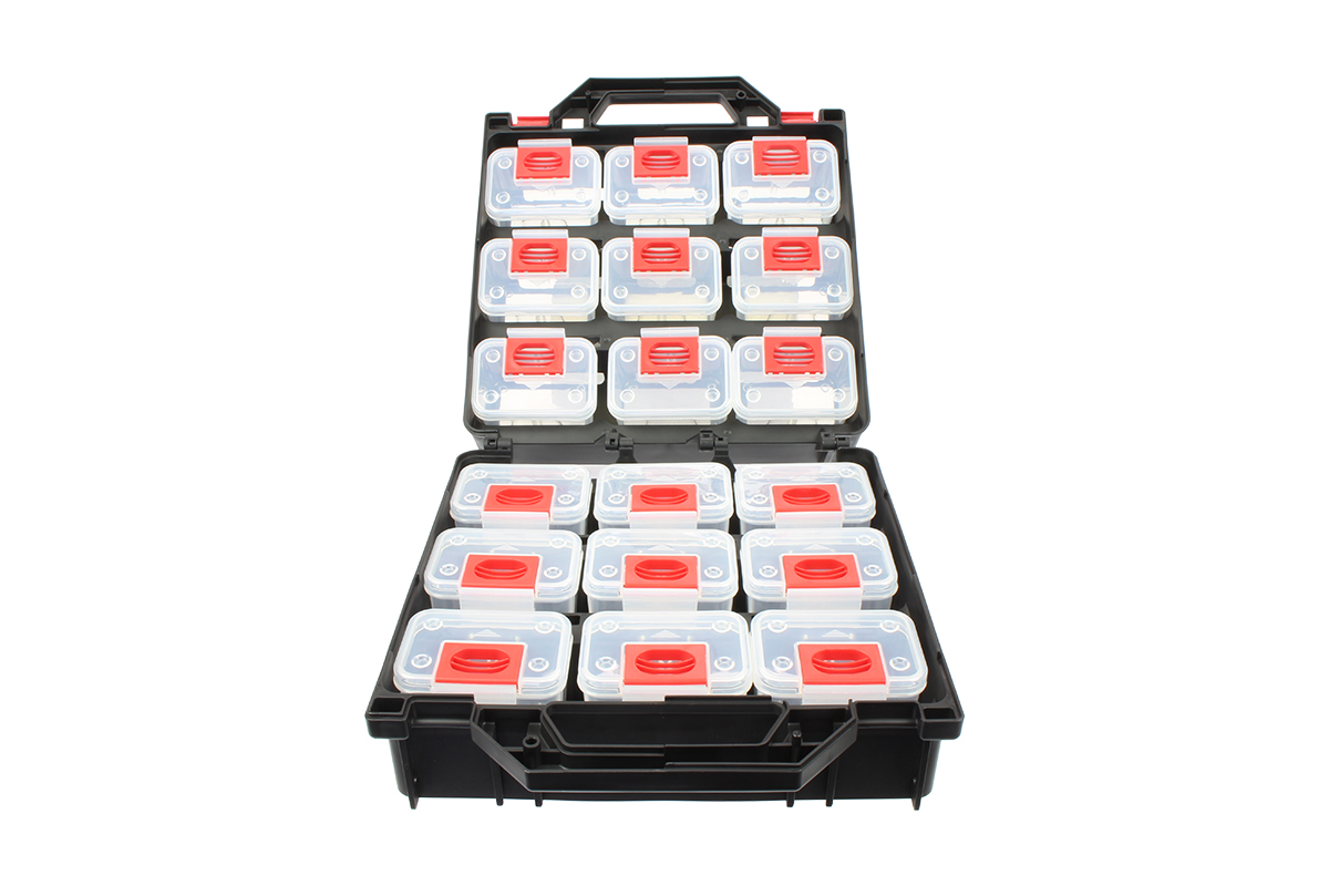 organizér plastový dvojitý 300x350x145 mm s vyjímatelnými boxy 95x65x65 mm - doprovodný obrázek 1
