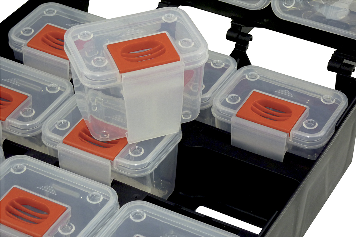 organizér plastový dvojitý 300x350x145 mm s vyjímatelnými boxy 95x65x65 mm - doprovodný obrázek 2