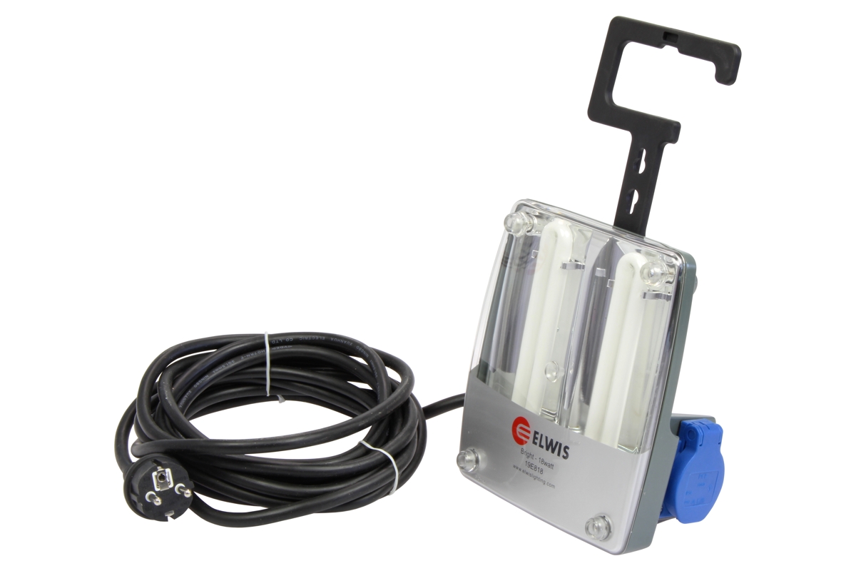 lampa montážní 230V/18W se zásuvkou, IP44 - VÝPRODEJ - Hlavní obrázek