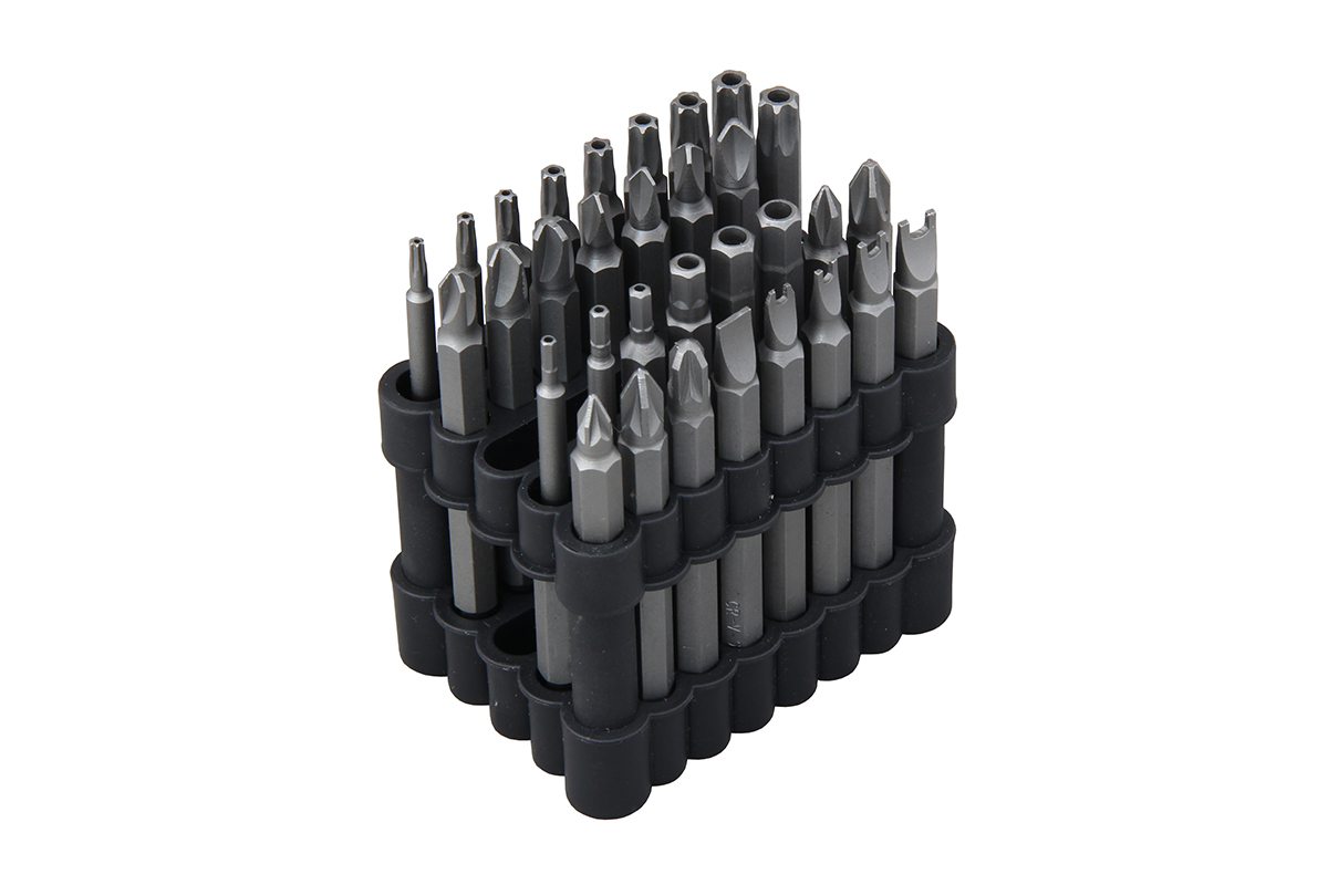 bity 1/4", PL - PH - PZ - Inbus - Torx - Tri-Wing, prodloužené, sada 32 dílů - Hlavní obrázek
