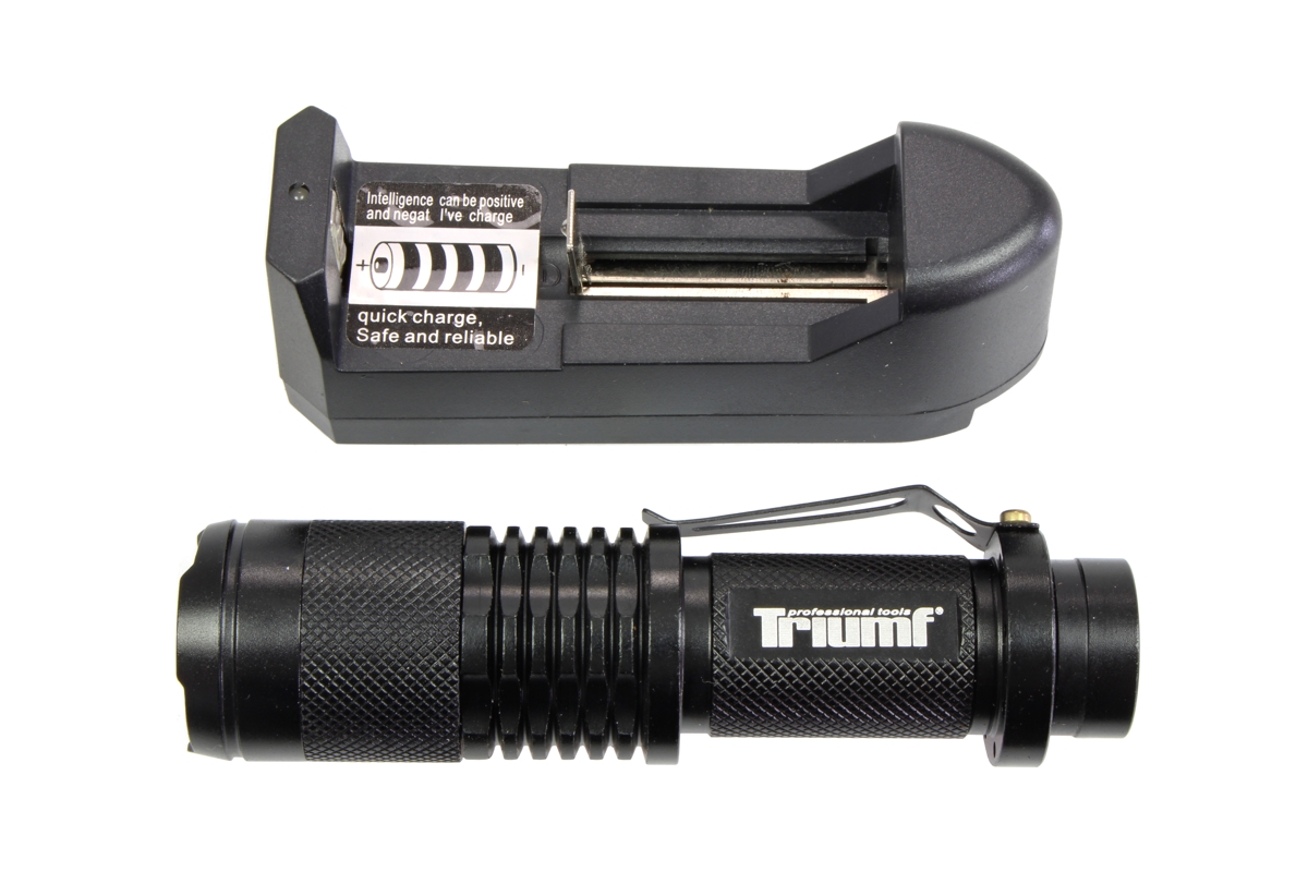 svítilna příruční LED 5W CREE Q5, nabíjecí, dosvit 200 m - Hlavní obrázek