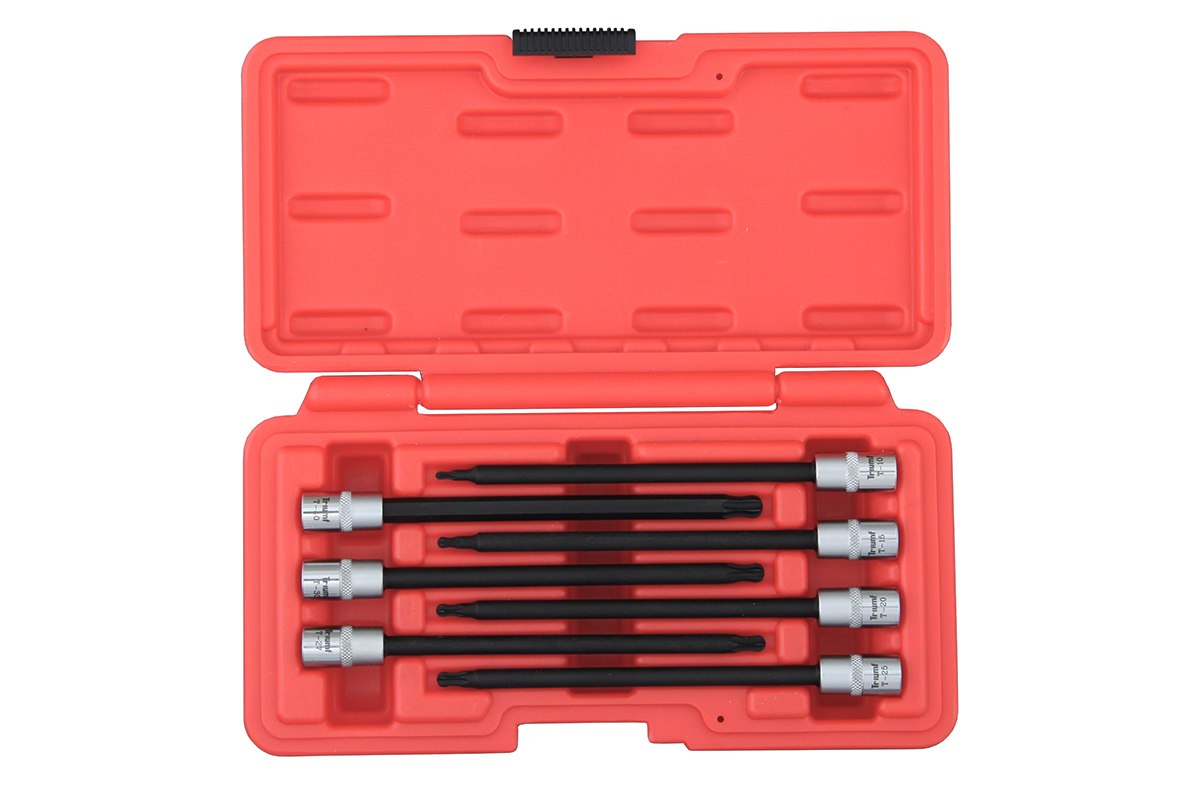 hlavice zástrčné 1/4", Torx T10 - T40, délka 130 mm, s koulí, sada 7 dílů - Hlavní obrázek