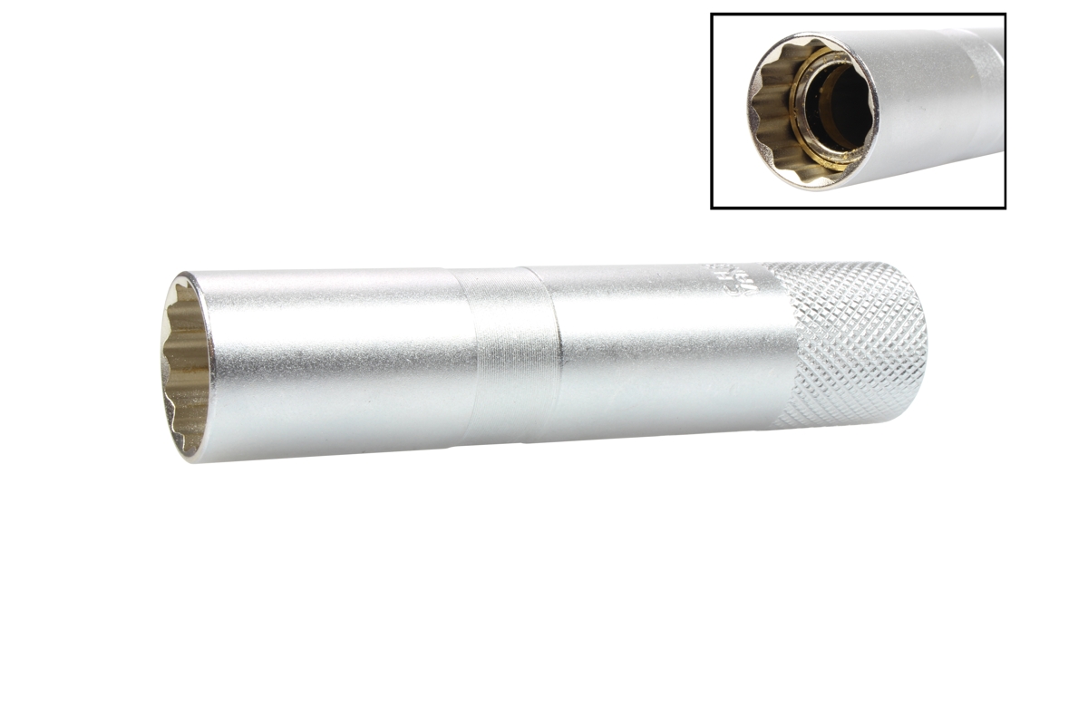 hlavice nástrčná 3/8", 12ti hran 16 x 90 mm, na zapalovací svíčky vozů Ford - Hlavní obrázek