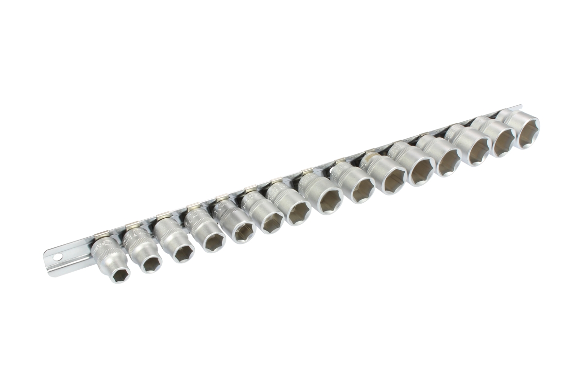 hlavice nástrčné 3/8", 6ti hran 8 - 22 mm, sada 16 dílů - Hlavní obrázek