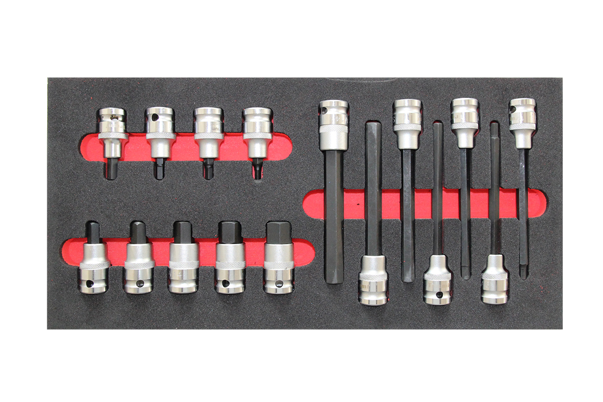 modul - zástrčné hlavice 1/2", Inbus, 16 dílů, velikost 1/3 - Hlavní obrázek