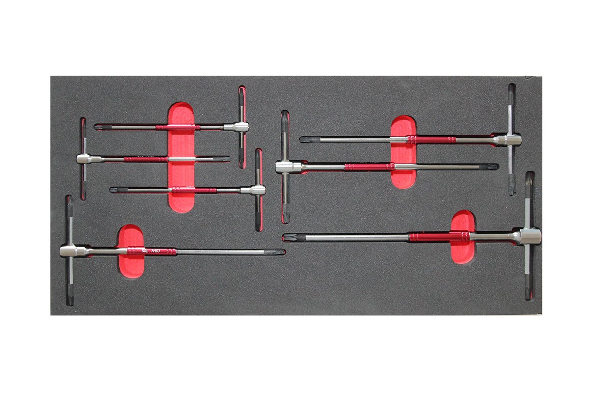 modul - klíče zástrčné Torx, T-rukojeť, 7 dílů, velikost 1/3 - Hlavní obrázek