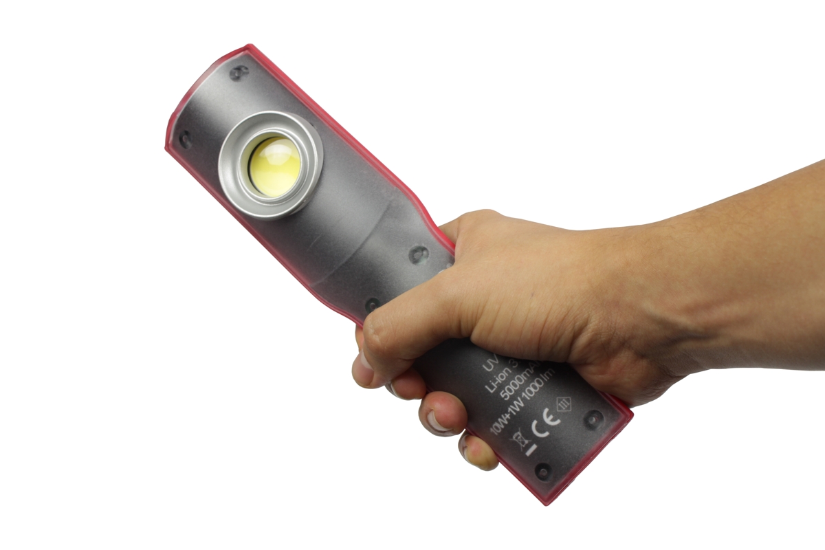 lampa montážní COB LED + 1 UV LED, akumulátorová, 3,7 V / 5000 mAh, IP54, se stojánkem - doprovodný obrázek 10