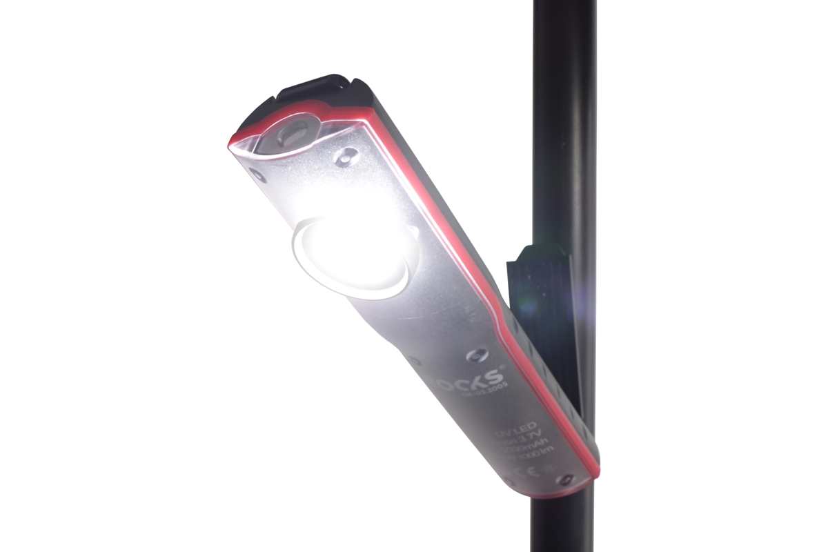 lampa montážní COB LED + 1 UV LED, akumulátorová, 3,7 V / 5000 mAh, IP54, se stojánkem - doprovodný obrázek 8