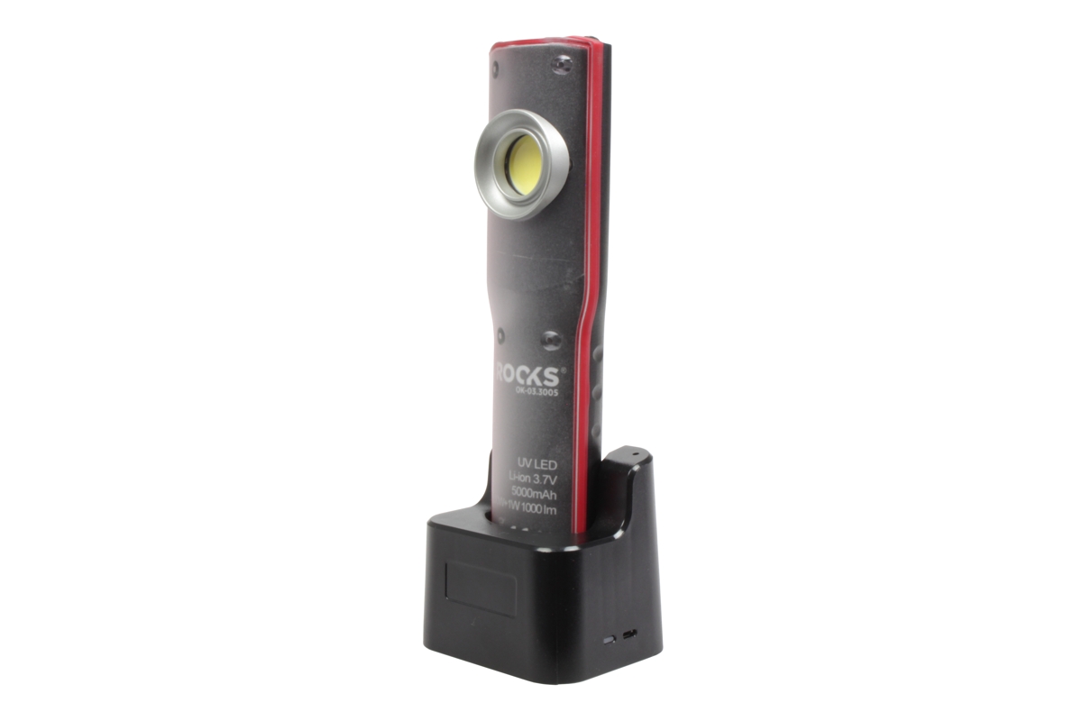 lampa montážní COB LED + 1 UV LED, akumulátorová, 3,7 V / 5000 mAh, IP54, se stojánkem - doprovodný obrázek 9