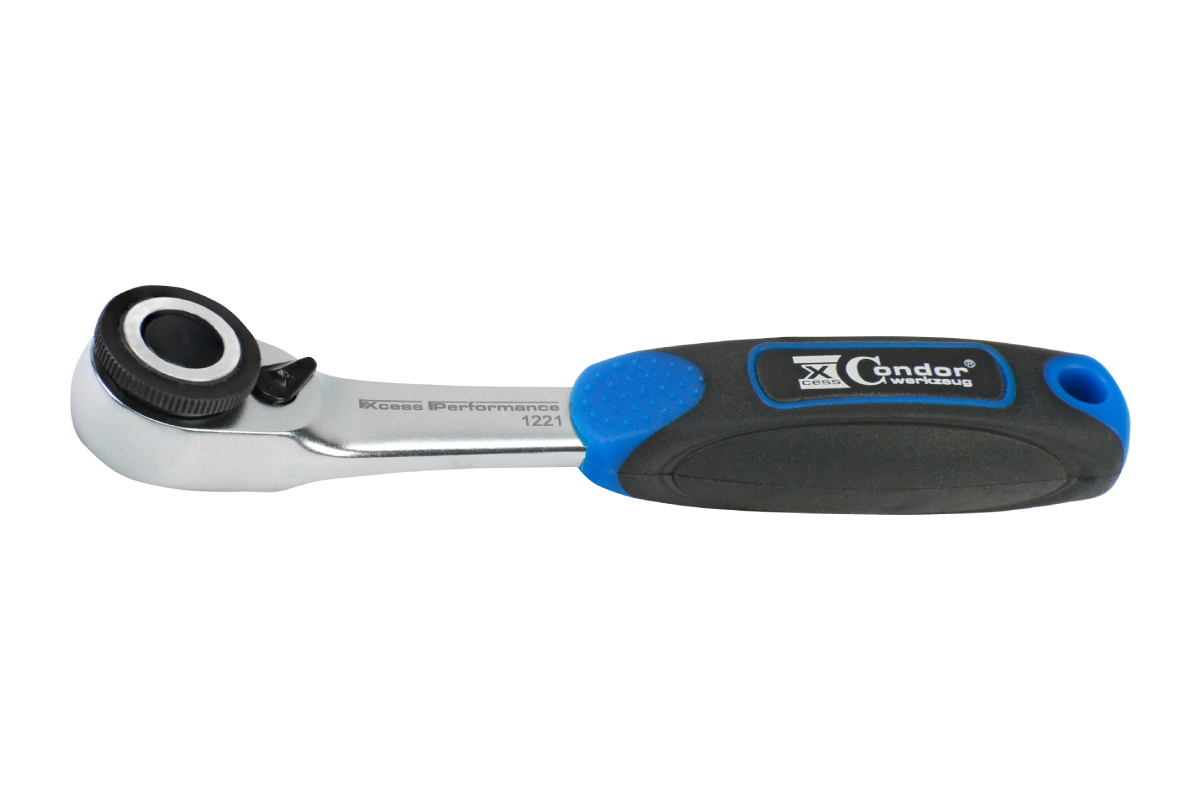 ráčna pro 1/4" bity, mini, délka 93 mm, 72 zubů, s přepínací páčkou - Hlavní obrázek