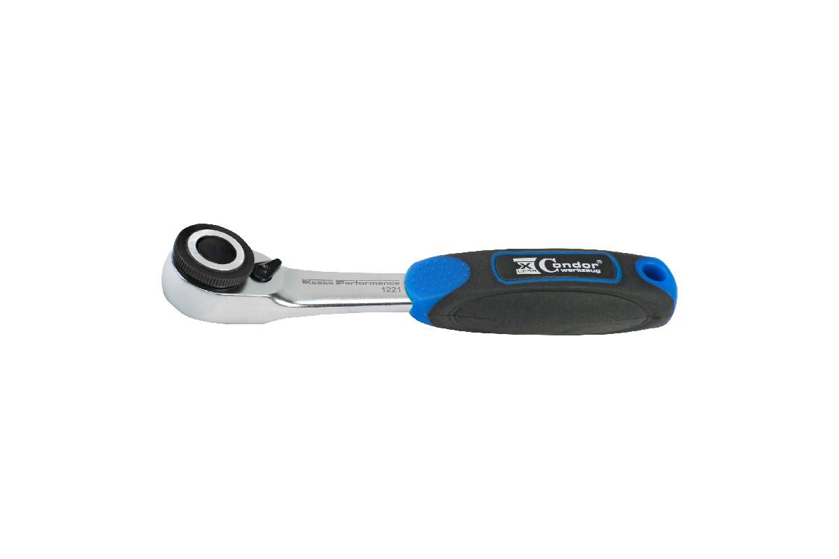 ráčna pro 1/4" bity, mini, délka 93 mm, 72 zubů, s přepínací páčkou - doprovodný obrázek 1