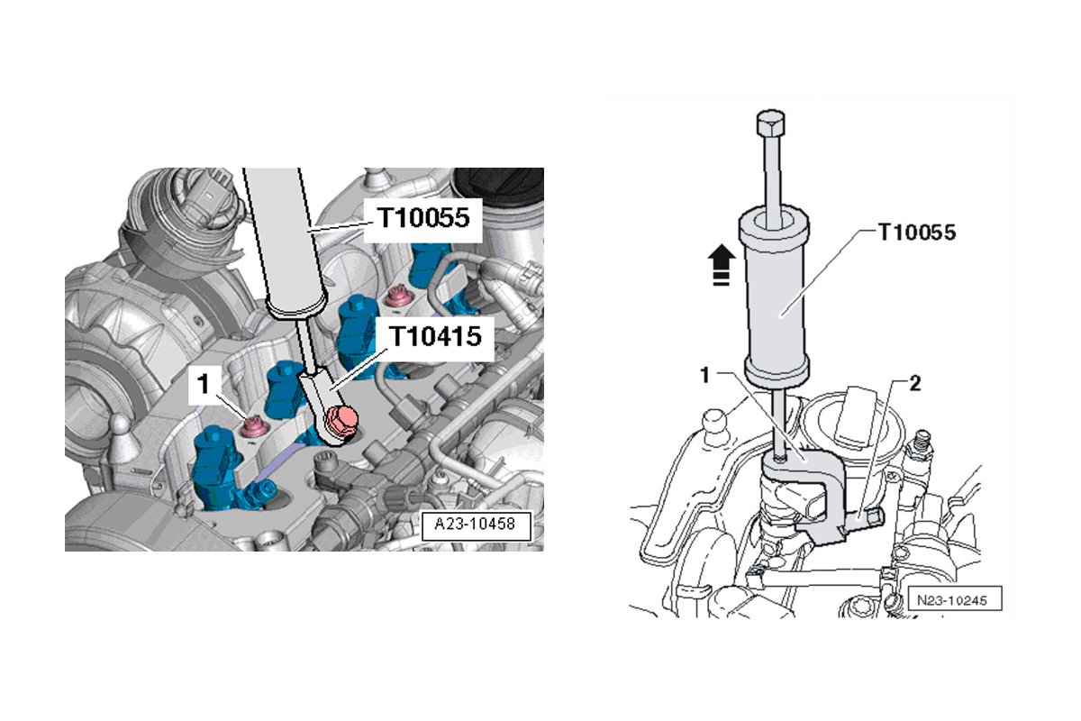 přípravky na demontáž piezo vstřiků, koncernových vozů VW, s motory 1,2 / 1,4 / 1,6 / 2,0 l TDI CR - doprovodný obrázek 3