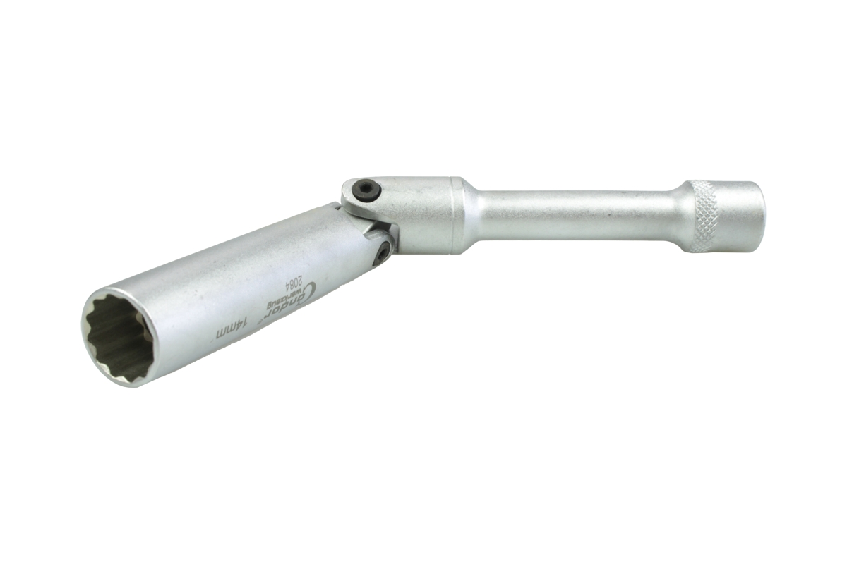 hlavice nástrčná 3/8", 12ti hran 14 mm, délka 180 mm, výkyvná, na žhavící svíčky - Hlavní obrázek