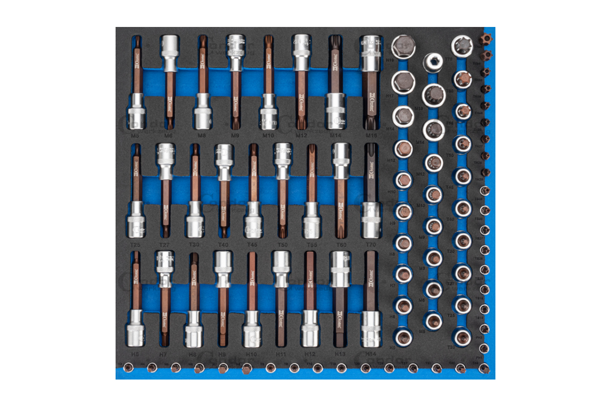 modul - hlavice zástrčné 1/4" - 1/2", Xcess Performance, 89 dílů, velikost 2/3 - Hlavní obrázek