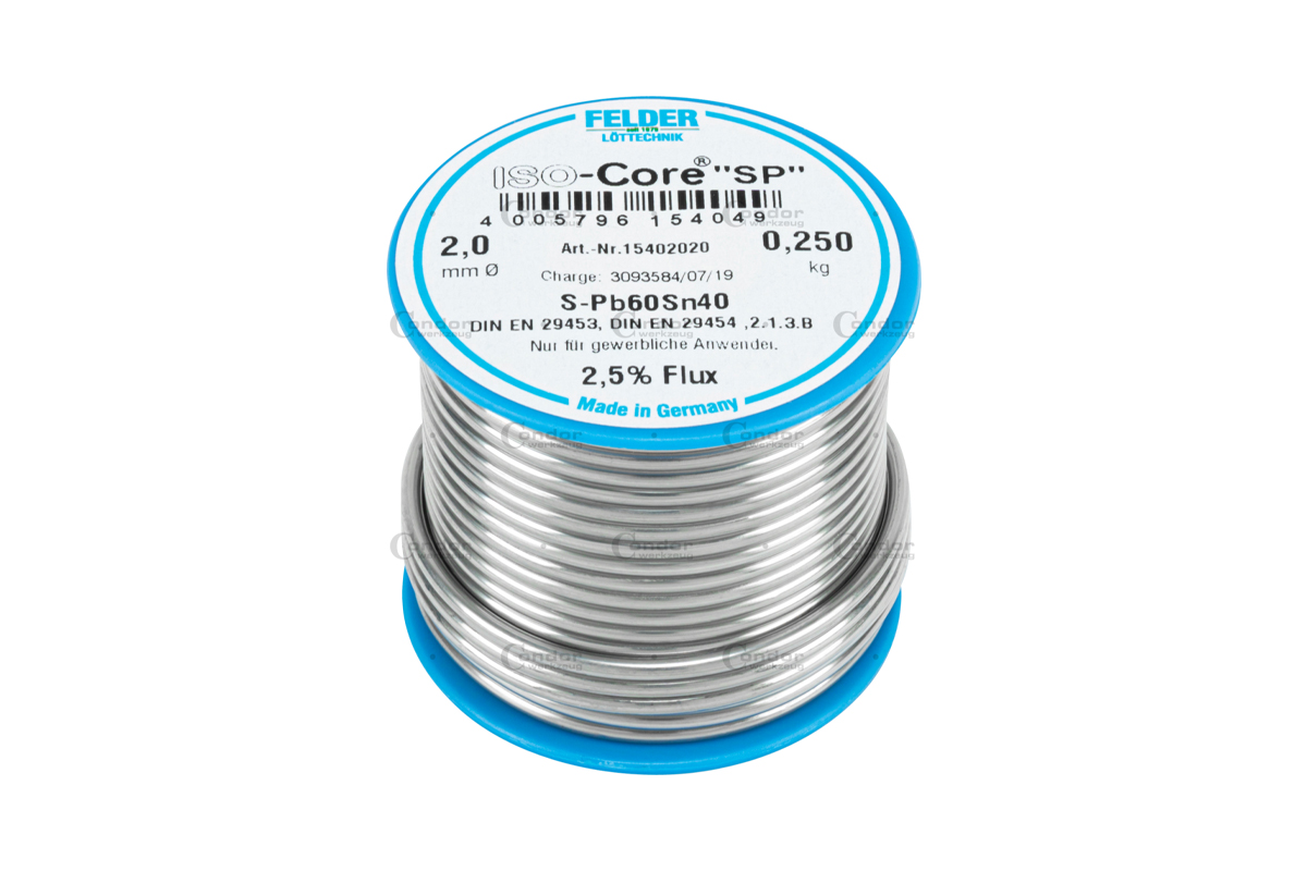 cín pájecí FELDER Sn40, Pb60, průměr 2,0 mm, 250g - Hlavní obrázek