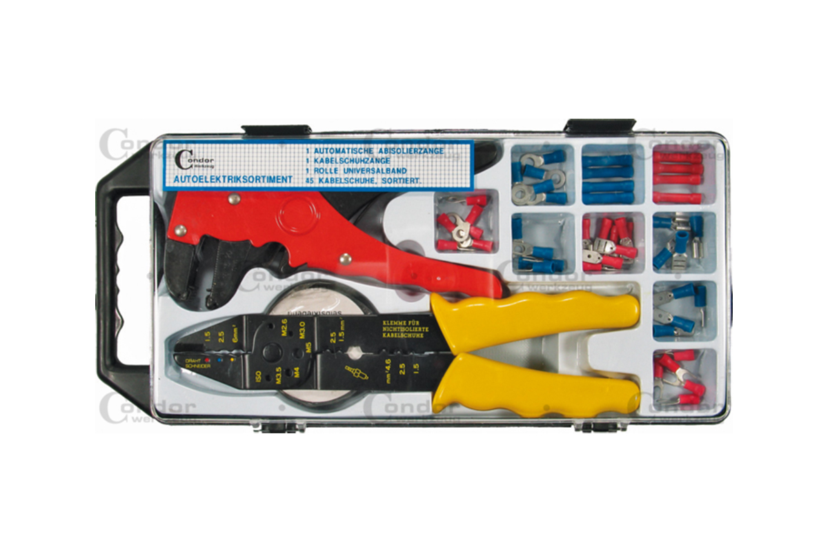 kleště odizolační a konektorové na izolované konektory, s konektory, sada 48 dílů - Hlavní obrázek