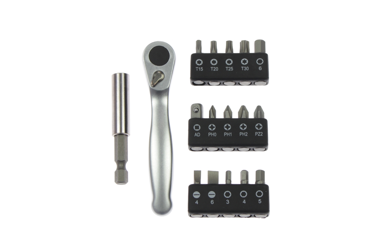 bity 1/4" PL - PH - PZ - Inbus - Torx, s ráčnou, sada 17 dílů - Hlavní obrázek