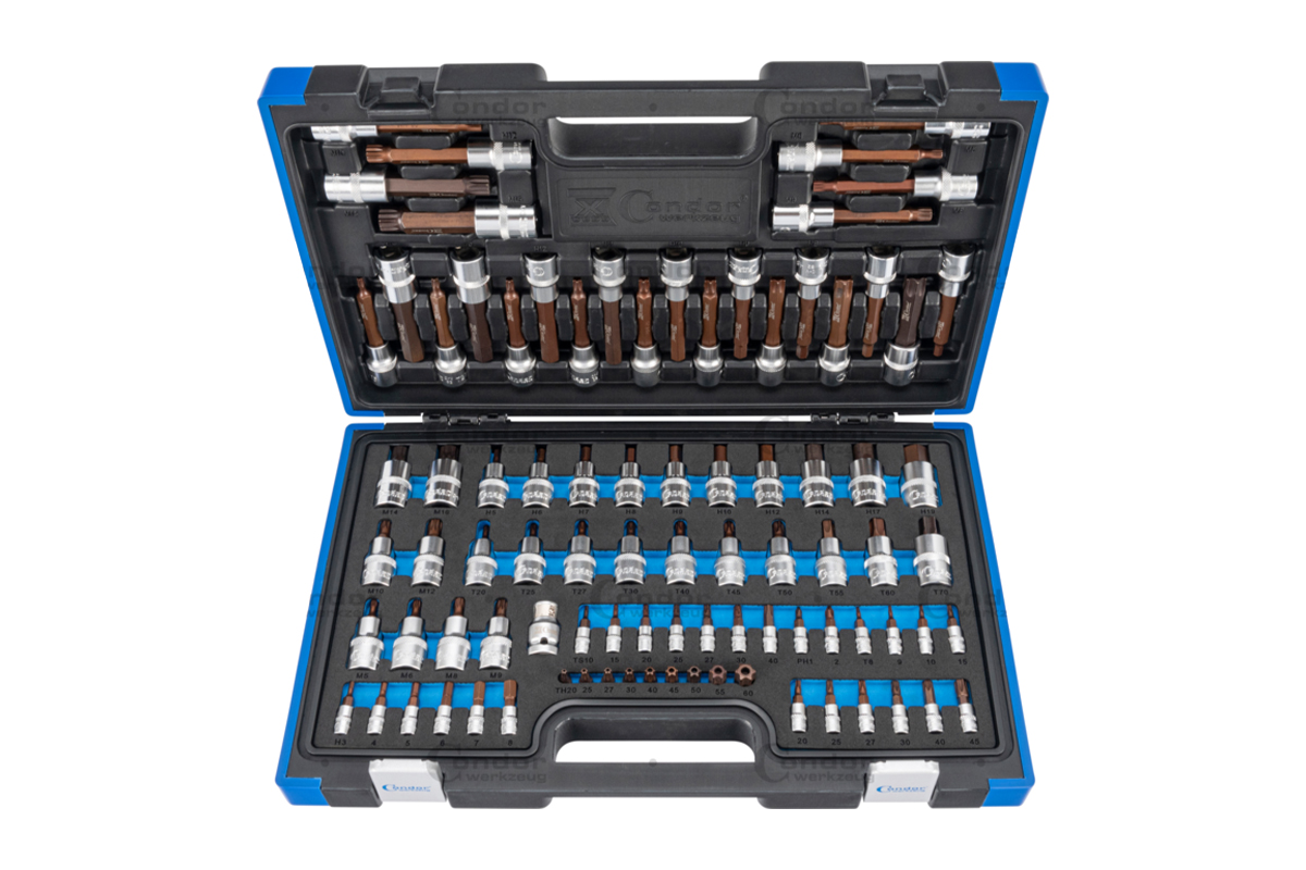 hlavice zástrčné 1/4" - 1/2", PH - Inbus - Torx - Torx Security - XZN, Xcess Performance, 89 dílů - Hlavní obrázek