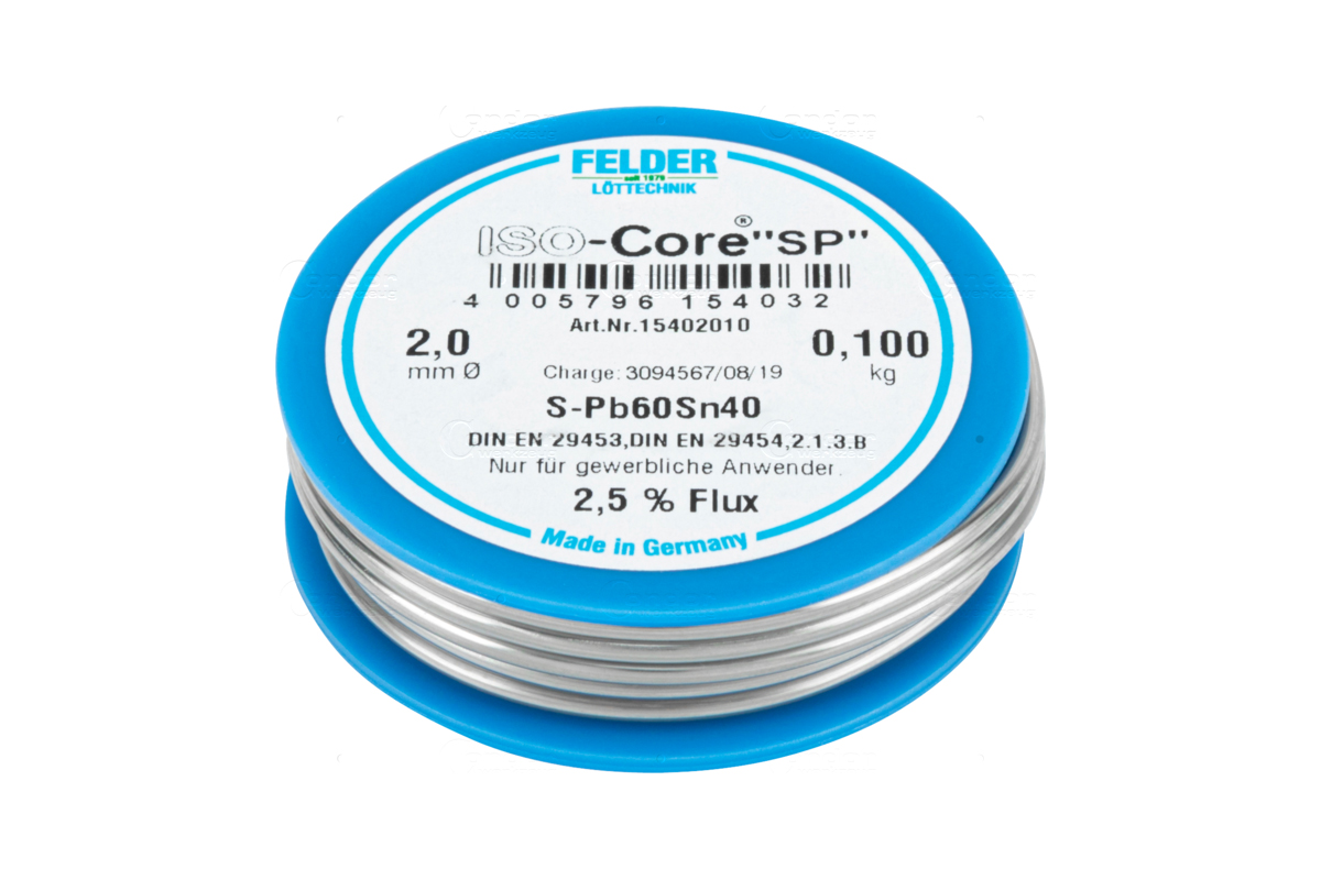 cín pájecí FELDER Sn40, Pb60, průměr 2,0 mm, 100g - Hlavní obrázek