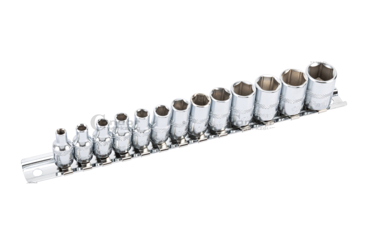 hlavice nástrčné 1/4", 6ti hran 4 - 14 mm, Xcess Performance, sada 13 dílů - Hlavní obrázek