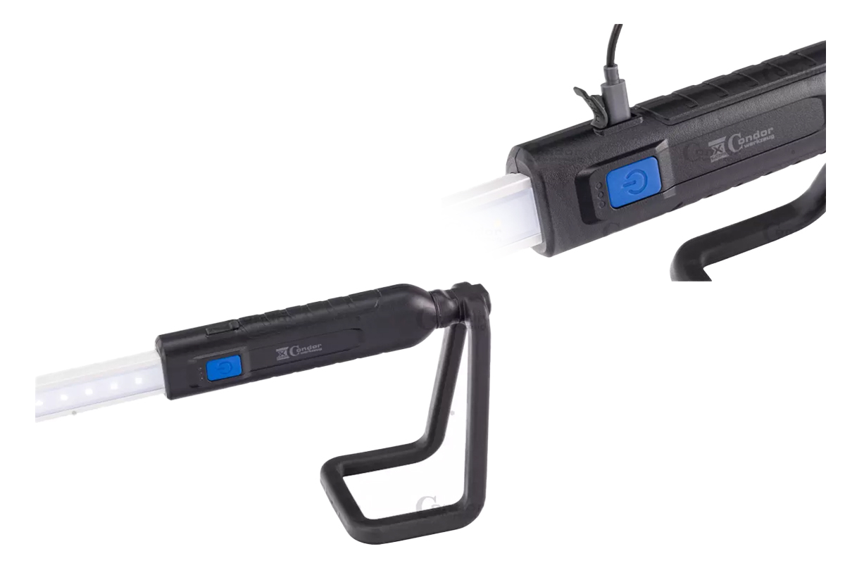 lampa montážní SMD LED s držákem na kapotu, akumulátorová 3,7 V / 5000 mAh, IP20 - doprovodný obrázek 1