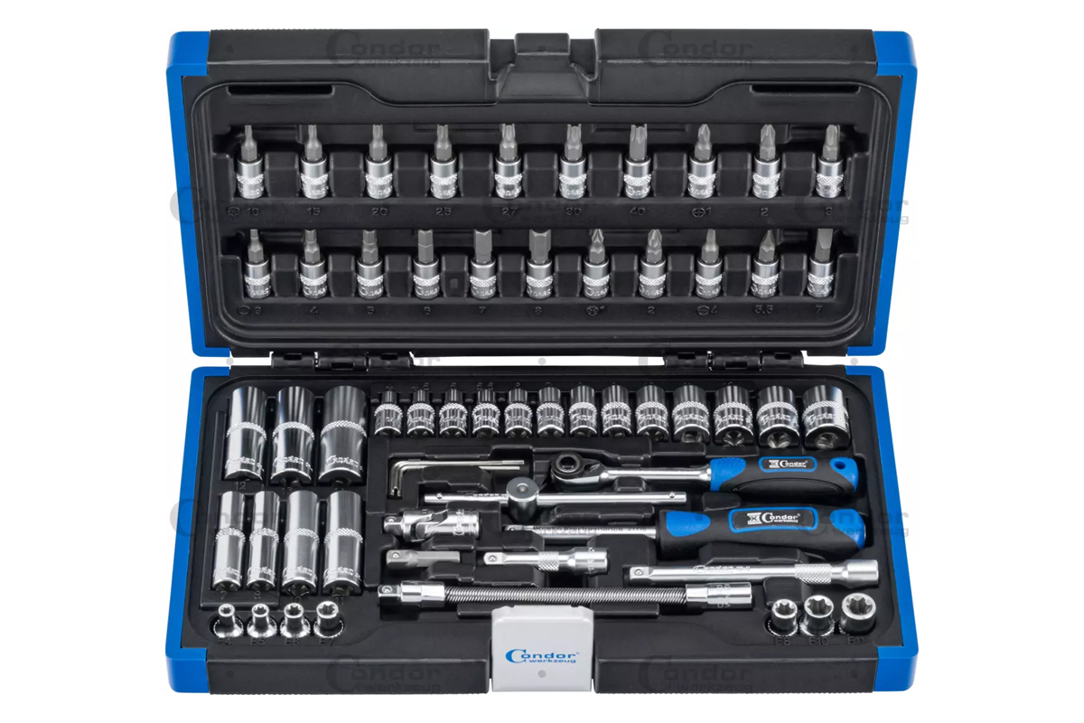 gola sada 1/4" , 6ti hran 4,0 - 14,0 mm, 60 dílů - Hlavní obrázek