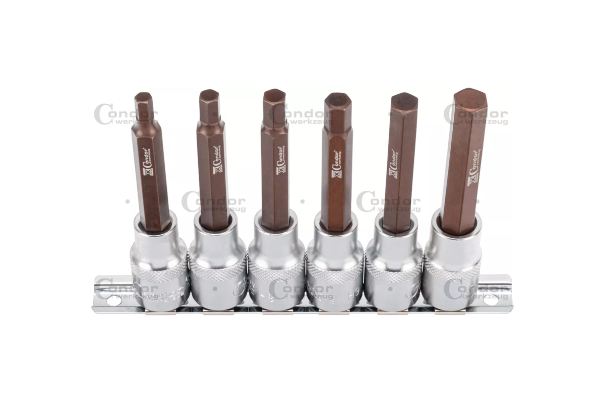 hlavice zástrčné 1/2", Inbus 6 - 12 mm, Xcess Performance, délka 100 mm, sada 6 dílů - Hlavní obrázek