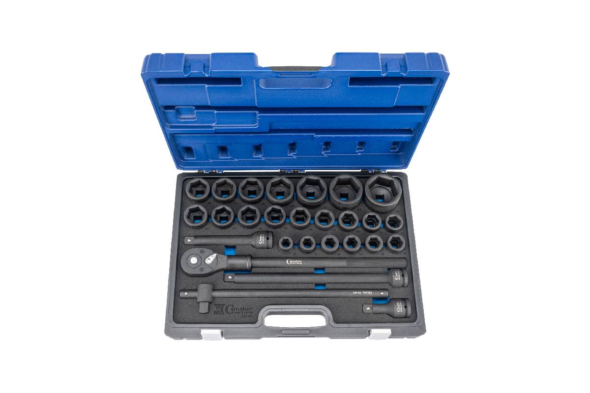 gola sada 3/4", 6ti hran 19 - 60 mm, tvrzená, 27 dílů - Hlavní obrázek
