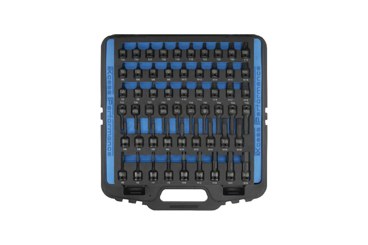 hlavice zástrčné 1/2", Inbus 5-19 mm, Torx T20-T70, XZN M5-M18, délka 40 / 78 mm, tvrzené, 56 dílů - doprovodný obrázek 1