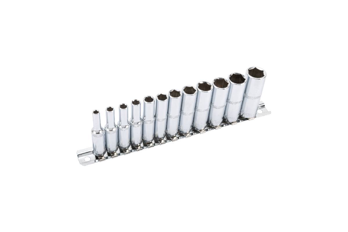 hlavice nástrčné 1/4", 6ti hran 4 - 14 mm, prodloužené, Xcess Performance, sada 12 dílů - doprovodný obrázek 1